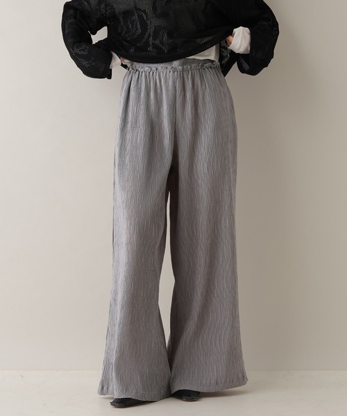 RAGEBLUE（レイジブルー）の「楊柳アソートワイドイージーパンツ（スラックス・レディース・グレー/ブラウン/ブルー系/ブラック系/ホワイト系・FREE）」の13枚目の写真