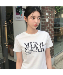 コットンモーダルハートクロップ半袖Tシャツ[2色]