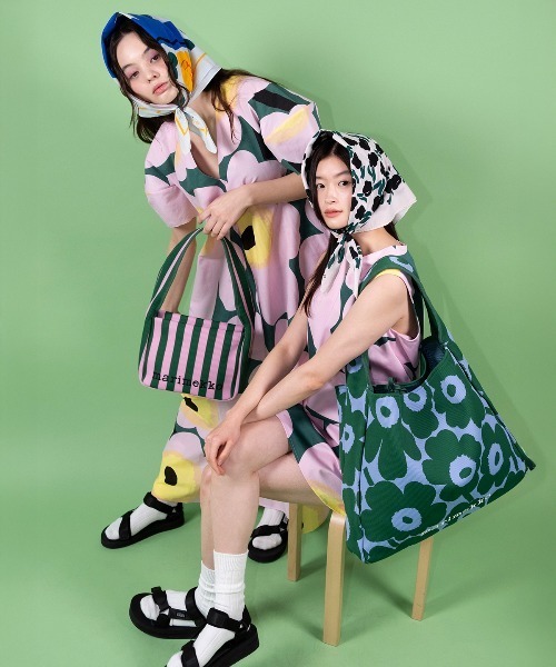 marimekko（マリメッコ）の「Unikko / Knitted Shoulderbag  Large（ショルダーバッグ・レディース・モスグリーン・FREE）」の2枚目の写真
