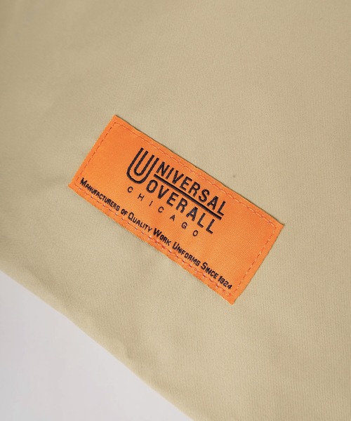 UNIVERSAL OVERALL(ユニバーサルオーバーオール)の「【94】【UNIVERSAL OVERALL/ユニバーサルオーバーオール】ワンポイントロゴ刺繍 3WAY ギャバジンバック/リュック/ショルダーバック/トートバック/19L(バックパック/リュック・レディース・ベージュ/ブラック・FREE)」の7枚目の写真