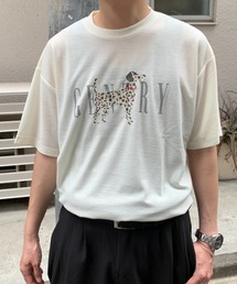 クロスステッチアニマル刺繍半袖Tシャツ