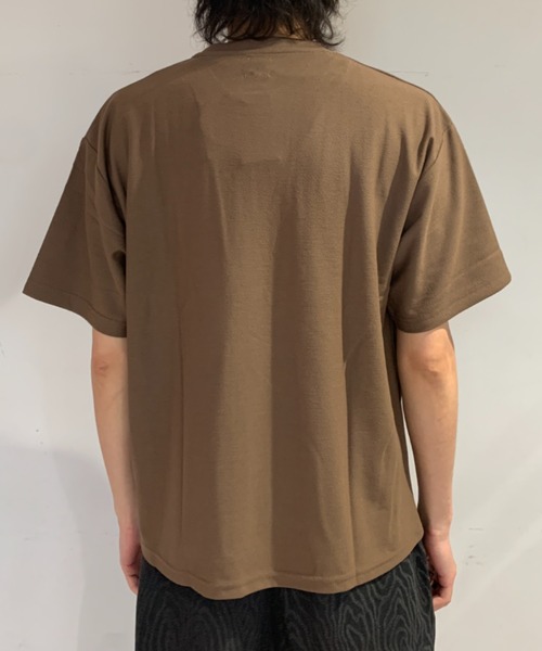 link lot（リンクロット）の「クロスステッチアニマル刺繍半袖Tシャツ（Tシャツ/カットソー・メンズ・ブラウン/チャコール/ホワイト・M/L）」の8枚目の写真