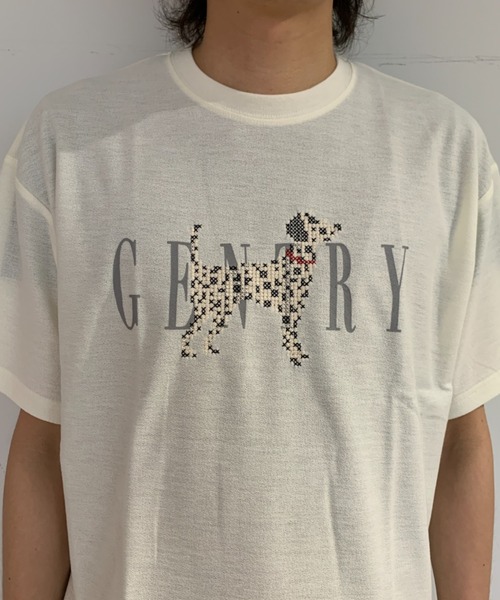 link lot（リンクロット）の「クロスステッチアニマル刺繍半袖Tシャツ（Tシャツ/カットソー・メンズ・ブラウン/チャコール/ホワイト・M/L）」の4枚目の写真