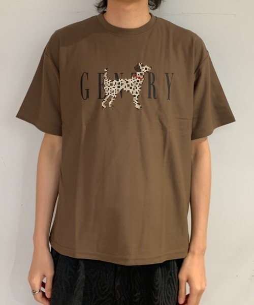 link lot（リンクロット）の「クロスステッチアニマル刺繍半袖Tシャツ（Tシャツ/カットソー・メンズ・ブラウン/チャコール/ホワイト・M/L）」の12枚目の写真