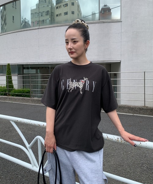 link lot（リンクロット）の「クロスステッチアニマル刺繍半袖Tシャツ（Tシャツ/カットソー・メンズ・ブラウン/チャコール/ホワイト・M/L）」の18枚目の写真