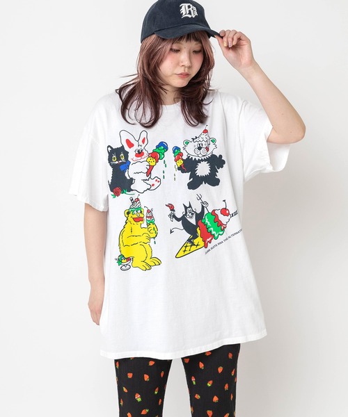 RNA(アールエヌエー)の「M2679 アイスモンスタープリントTEE(Tシャツ/カットソー・レディース・ブラック/アッシュグレー/ホワイト・MEDIUM)」の4枚目の写真