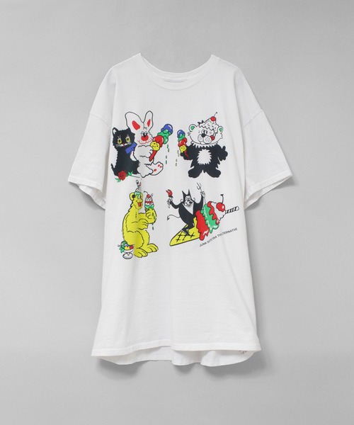 RNA(アールエヌエー)の「M2679 アイスモンスタープリントTEE(Tシャツ/カットソー・レディース・ブラック/アッシュグレー/ホワイト・MEDIUM)」の7枚目の写真