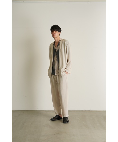 TRANSITION(トランジション)の「【TRANSITION】REAMIDE メッシュ ワンタックイージーパンツ(スラックス・メンズ・ネイビー系/ライトベージュ・1/4/3/2)」の12枚目の写真