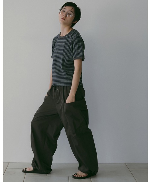 anuke(アンヌーク)の「Multi Border T-Shirts(Tシャツ/カットソー・レディース・ベージュ/ブルー・FREE)」の9枚目の写真