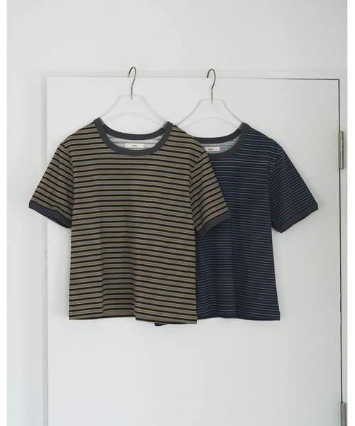 anuke(アンヌーク)の「Multi Border T-Shirts(Tシャツ/カットソー・レディース・ベージュ/ブルー・FREE)」の13枚目の写真