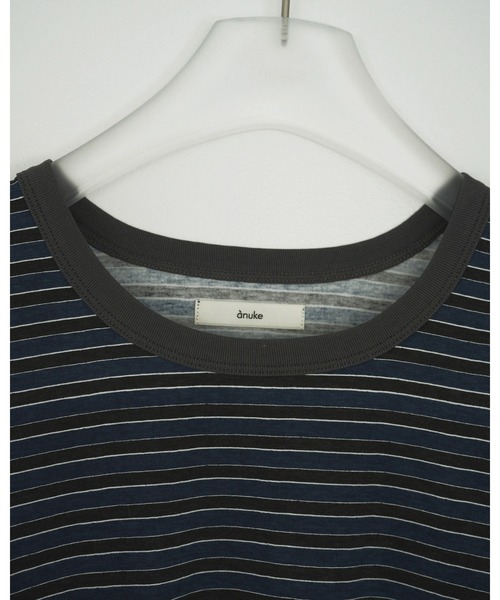 anuke(アンヌーク)の「Multi Border T-Shirts(Tシャツ/カットソー・レディース・ベージュ/ブルー・FREE)」の15枚目の写真