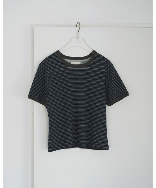 anuke(アンヌーク)の「Multi Border T-Shirts(Tシャツ/カットソー・レディース・ベージュ/ブルー・FREE)」の16枚目の写真