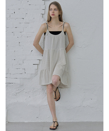 AVANT-G（アバン）の「Dot Ribbon Shirring Mini Dress - IVORY（ワンピース）」