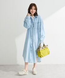 Green　Parks | シアーデニムシャツワンピース(シャツワンピース)