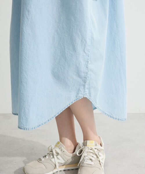 Green　Parks（グリーンパークス）の「シアーデニムシャツワンピース（シャツワンピース・レディース・インディゴブルー/ライトインディゴブルー/ブラック・FREE）」の15枚目の写真