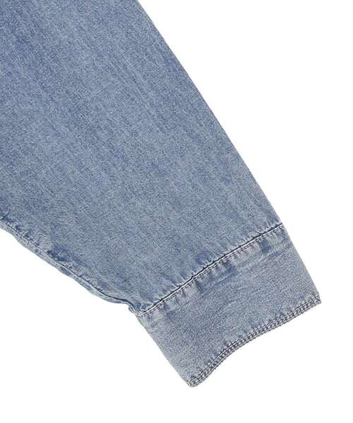 Green　Parks（グリーンパークス）の「シアーデニムシャツワンピース（シャツワンピース・レディース・インディゴブルー/ライトインディゴブルー/ブラック・FREE）」の22枚目の写真