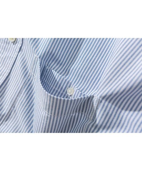 Liberaturs(リベレーター)の「オックスストライプ オーバーサイズ ボタンダウンシャツ / Oxford Stripe Oversized Button Down Shirt(シャツ/ブラウス・メンズ・サックスブルー・SMALL)」の10枚目の写真
