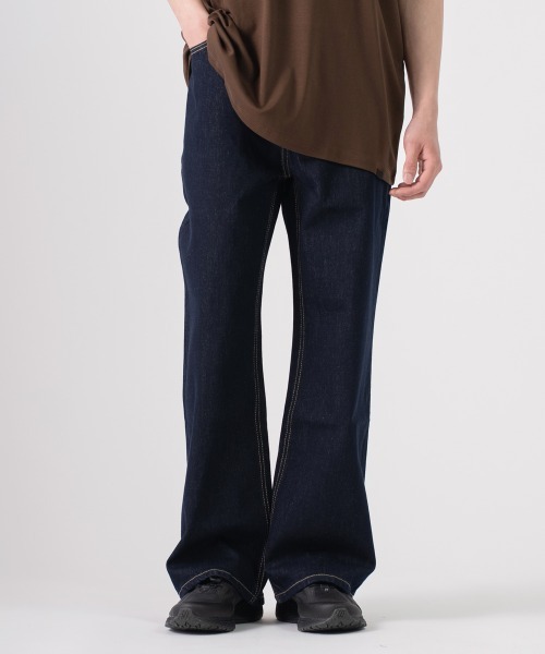 rehacer(レアセル)の「rehacer : Wise Semi Baggy Denim / ワイズ セミ バギー デニム(デニムパンツ・メンズ・インディゴブルー・MEDIUM/LARGE)」の1枚目の写真