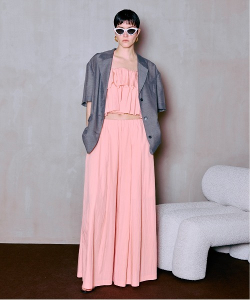 MAISON SPECIAL(メゾンスペシャル)の「Multiway Skirt Volume Pants/マルチウェイスカートボリュームパンツ(その他パンツ・レディース・コーラルピンク/ホワイト/ブラック・38/36)」の6枚目の写真