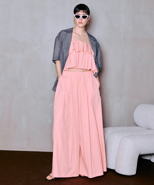 MAISON SPECIAL(メゾンスペシャル)の「Multiway Skirt Volume Pants/マルチウェイスカートボリュームパンツ(その他パンツ・レディース・コーラルピンク/ホワイト/ブラック・38/36)」の8枚目の写真