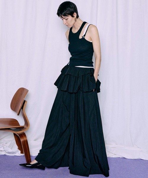 MAISON SPECIAL(メゾンスペシャル)の「Multiway Skirt Volume Pants/マルチウェイスカートボリュームパンツ(その他パンツ・レディース・コーラルピンク/ホワイト/ブラック・38/36)」の16枚目の写真