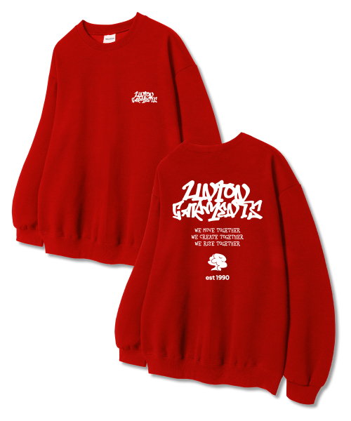 Union Garments(ユニオンガーメンツ)の「ユニオンムーブ 裏毛 スウェットシャツ レッド(スウェット・レディース・その他・L/XL/XXL)」の1枚目の写真