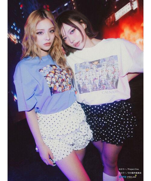 CALNAMUR（カルナムール）の「【新世紀エヴァンゲリオンコラボ】群予告Tシャツ（Tシャツ/カットソー・レディース・ブルー/ホワイト・X-LARGE/FREE）」の21枚目の写真