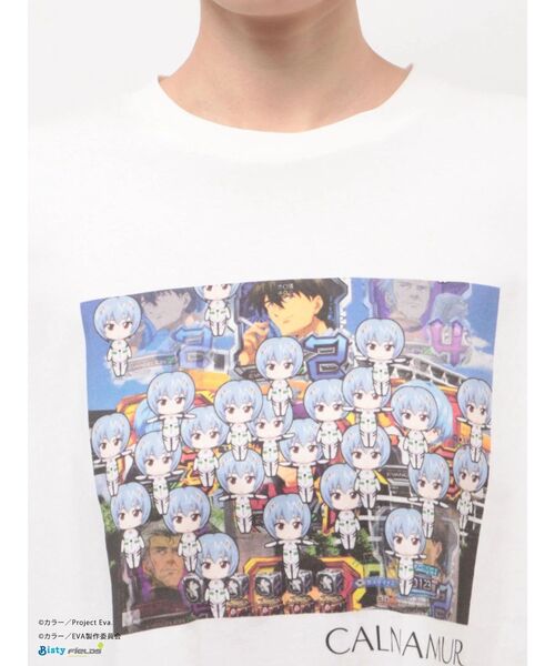 CALNAMUR（カルナムール）の「【新世紀エヴァンゲリオンコラボ】群予告Tシャツ（Tシャツ/カットソー・レディース・ブルー/ホワイト・X-LARGE/FREE）」の11枚目の写真