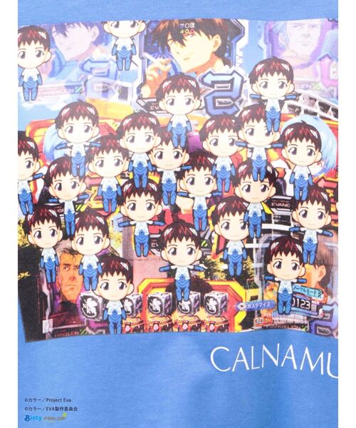 CALNAMUR（カルナムール）の「【新世紀エヴァンゲリオンコラボ】群予告Tシャツ（Tシャツ/カットソー・レディース・ブルー/ホワイト・X-LARGE/FREE）」の6枚目の写真