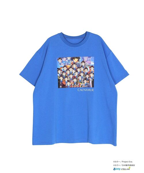 CALNAMUR（カルナムール）の「【新世紀エヴァンゲリオンコラボ】群予告Tシャツ（Tシャツ/カットソー・レディース・ブルー/ホワイト・X-LARGE/FREE）」の4枚目の写真