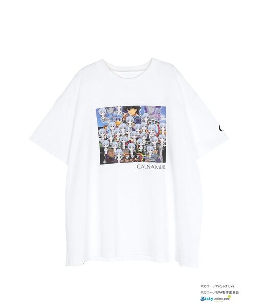 CALNAMUR（カルナムール）の「【新世紀エヴァンゲリオンコラボ】群予告Tシャツ（Tシャツ/カットソー・レディース・ブルー/ホワイト・X-LARGE/FREE）」の3枚目の写真