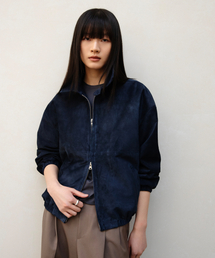 ANDROS（アンドロス）の「Mimi Suede Blouson Jacket (Dark Navy)（ライダースジャケット）」