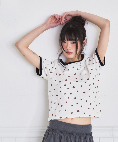 ESCAPEFROM(エスケープフロム)の「アウトラインスタリングガー半袖Tシャツレッド(Tシャツ/カットソー・レディース・その他・MEDIUM)」の3枚目の写真