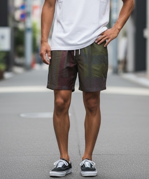 OAS スイムショーツ 幾何学模様 Lサイズ セール】BOARD SHORTS/OAS