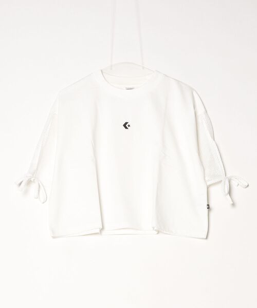 CONVERSE（コンバース）の「【別注】コンバース  AP MESH SLEEVE TEE L メッシュスリーブ半袖Tシャツ 限定コラボ（Tシャツ/カットソー・レディース・ホワイト/ブラック・S/M/L）」の7枚目の写真