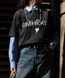 【KIMHEKIM】HEART VINTAGE PRINT T-SHIRT