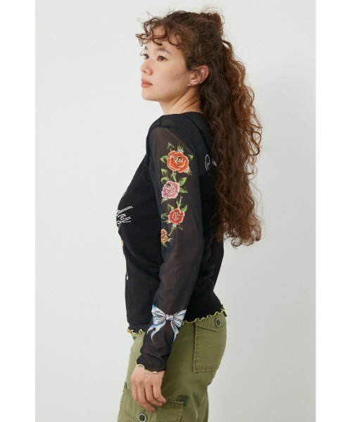 RODEO CROWNS WIDE BOWL（ロデオクラウンズワイドボウル）の「(Ed Hardy)レースキャミソール（キャミソール・レディース・ブラウン/ブラック/ライトピンク/オフホワイト・FREE）」の9枚目の写真