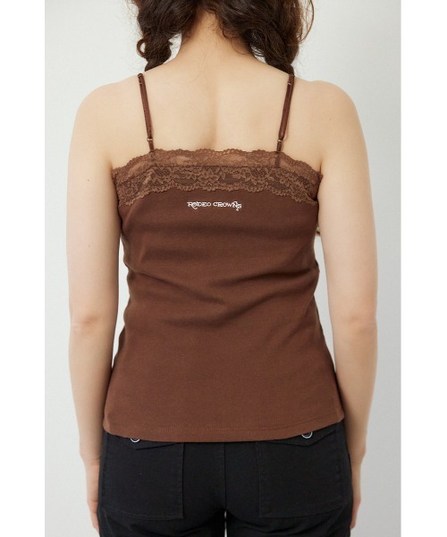 RODEO CROWNS WIDE BOWL（ロデオクラウンズワイドボウル）の「(Ed Hardy)レースキャミソール（キャミソール・レディース・ブラウン/ブラック/ライトピンク/オフホワイト・FREE）」の20枚目の写真