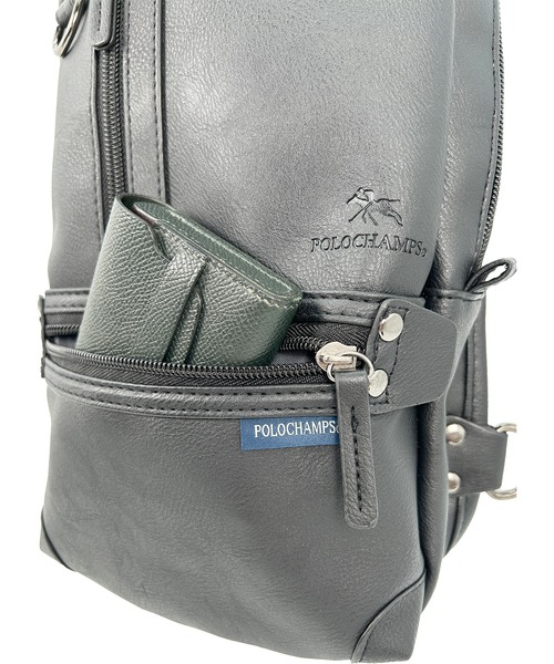 POLOCHAMPS(ポロチャンプス)の「POLOCHAMPS/ポロチャンプス PUレザーボディバッグ/ワンショルダー(ボディバッグ/ウエストポーチ・メンズ・ブラック/グレー・FREE)」の17枚目の写真
