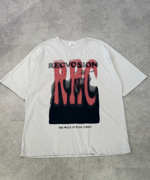 lilful(リルフル)の「【26年春夏新作】染み込みプリント風ロゴビッグシルエットTシャツ(Tシャツ/カットソー・メンズ・ホワイト/ブラック・M/L)」の12枚目の写真
