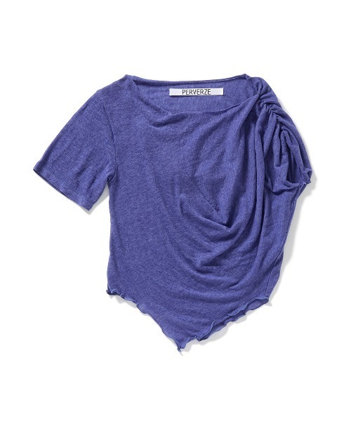 PERVERZE(パーバーズ)の「Remade Draped T-Shirt(Tシャツ/カットソー・レディース・ブルー/グレー/ブラック・FREE)」の3枚目の写真