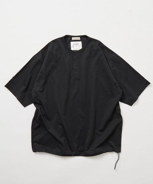 FREAK'S STORE（フリークスストア）の「限定展開 Drymix(R)/ドライミックス リラックスフィット ヘンリーネック Tシャツ/速乾/UVカット（Tシャツ/カットソー・メンズ・ネイビー/ホワイト/チャコールグレー/アッシュグレー/ブラック・SMALL/MEDIUM/LARGE）」の3枚目の写真
