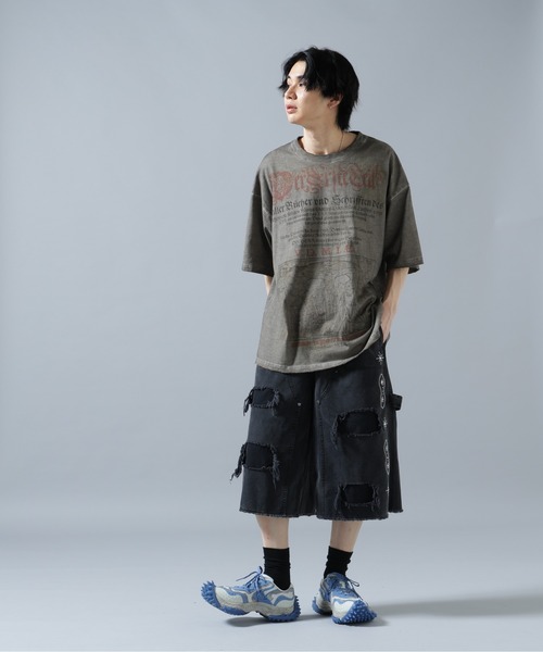 DANKE SCHON(ダンケシェーン)の「DankeSchon/ダンケシェーン/STUDS W-KNEE DUCK SHORTS(その他パンツ・メンズ・ベージュ/ブラック・M/L)」の3枚目の写真