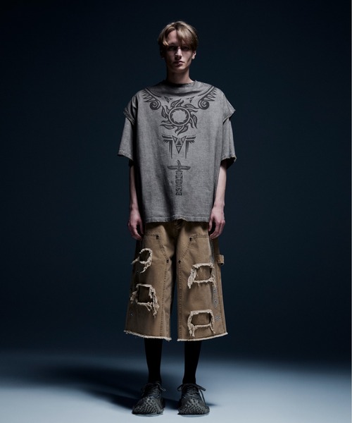 DANKE SCHON(ダンケシェーン)の「DankeSchon/ダンケシェーン/STUDS W-KNEE DUCK SHORTS(その他パンツ・メンズ・ベージュ/ブラック・M/L)」の17枚目の写真