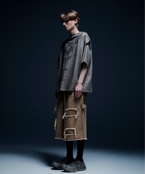 DANKE SCHON(ダンケシェーン)の「DankeSchon/ダンケシェーン/STUDS W-KNEE DUCK SHORTS(その他パンツ・メンズ・ベージュ/ブラック・M/L)」の18枚目の写真