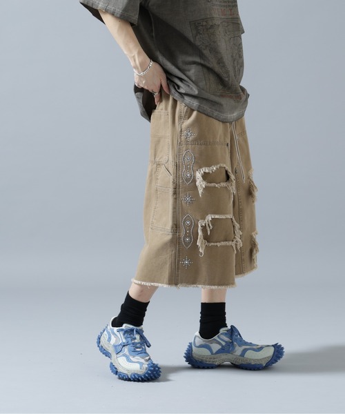 DANKE SCHON(ダンケシェーン)の「DankeSchon/ダンケシェーン/STUDS W-KNEE DUCK SHORTS(その他パンツ・メンズ・ベージュ/ブラック・M/L)」の20枚目の写真