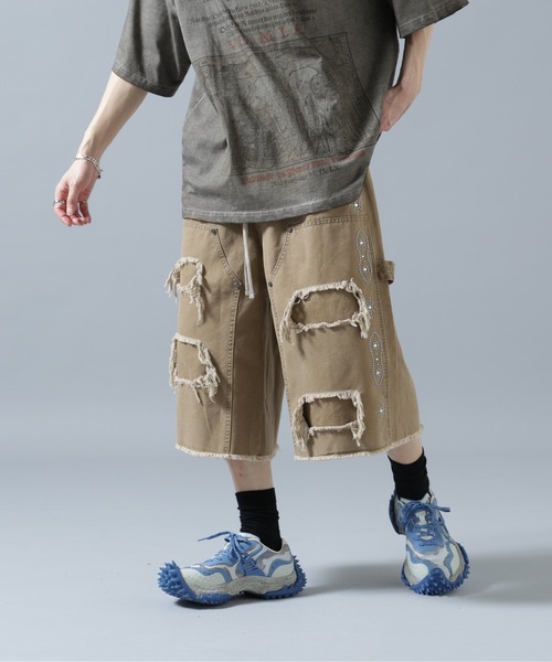DANKE SCHON(ダンケシェーン)の「DankeSchon/ダンケシェーン/STUDS W-KNEE DUCK SHORTS(その他パンツ・メンズ・ベージュ/ブラック・M/L)」の21枚目の写真