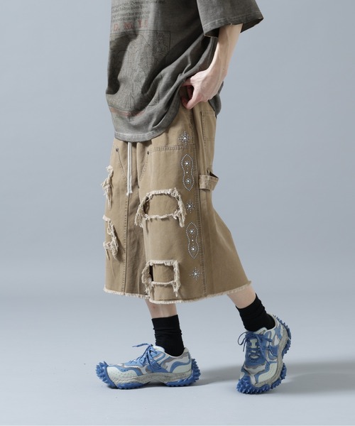 DANKE SCHON(ダンケシェーン)の「DankeSchon/ダンケシェーン/STUDS W-KNEE DUCK SHORTS(その他パンツ・メンズ・ベージュ/ブラック・M/L)」の22枚目の写真