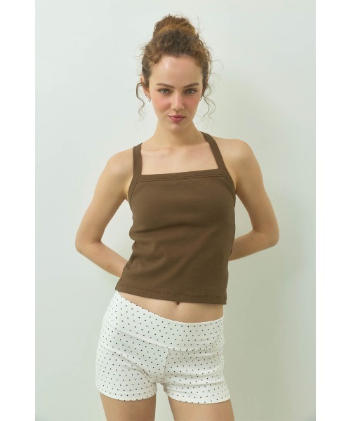 ALEXIA STAM（アリシアスタン）の「Crisscross Back Camisole /パッドinクロスバックキャミ（キャミソール・レディース・ブラウン/グレー/ブラック・S/M/L）」の17枚目の写真