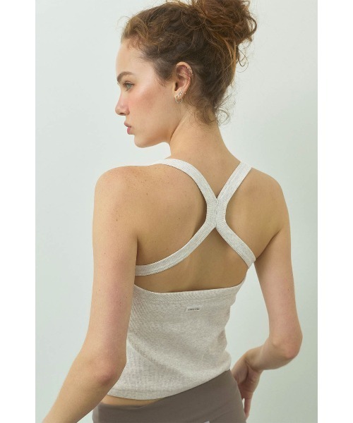 ALEXIA STAM（アリシアスタン）の「Crisscross Back Camisole /パッドinクロスバックキャミ（キャミソール・レディース・ブラウン/グレー/ブラック・S/M/L）」の11枚目の写真